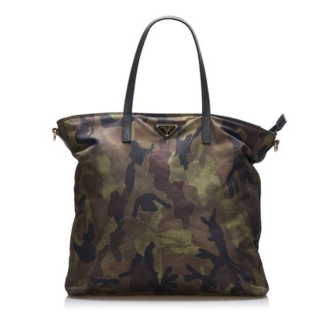 prada tessuto camouflage tote|prada leather tote.